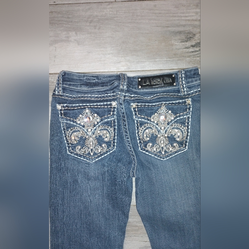 L.A. idol Women's Jeans with Silver Embellishments